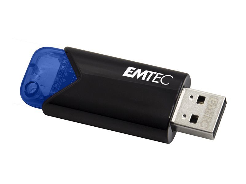 EMTEC B110 Click Easy 3.2 - Clé USB - 32 Go - USB 3.2 Gen 1 - bleu, noir