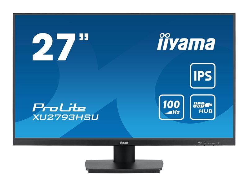 iiyama ProLite XU2793HSU-B6 - Écran LED - 27 - 1920 x 1080 Full HD (1080p) @ 100 Hz - IPS - 250 cd/m² - 1000:1 - 1 ms - HDMI, DisplayPort - haut-parleurs - noir mat