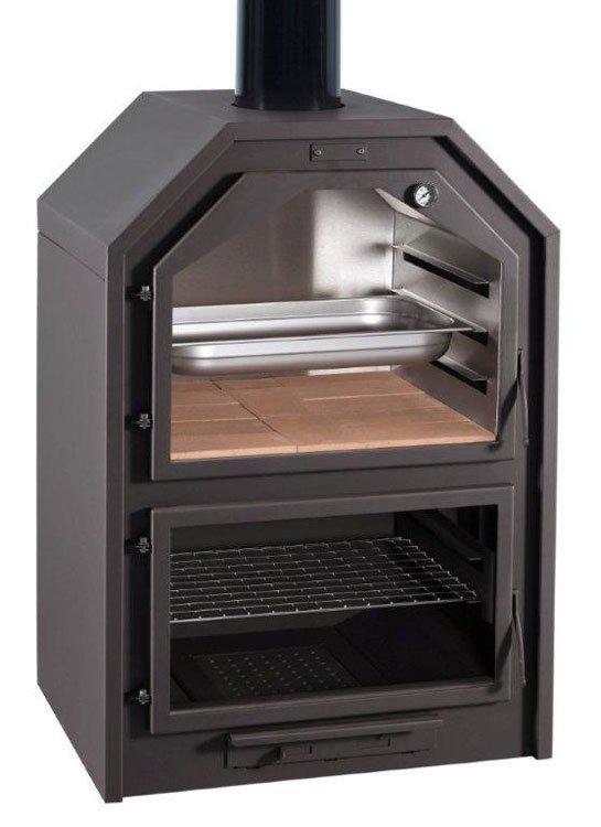 Ferlux Poêle À Bois En Acier Forno 60 12kw