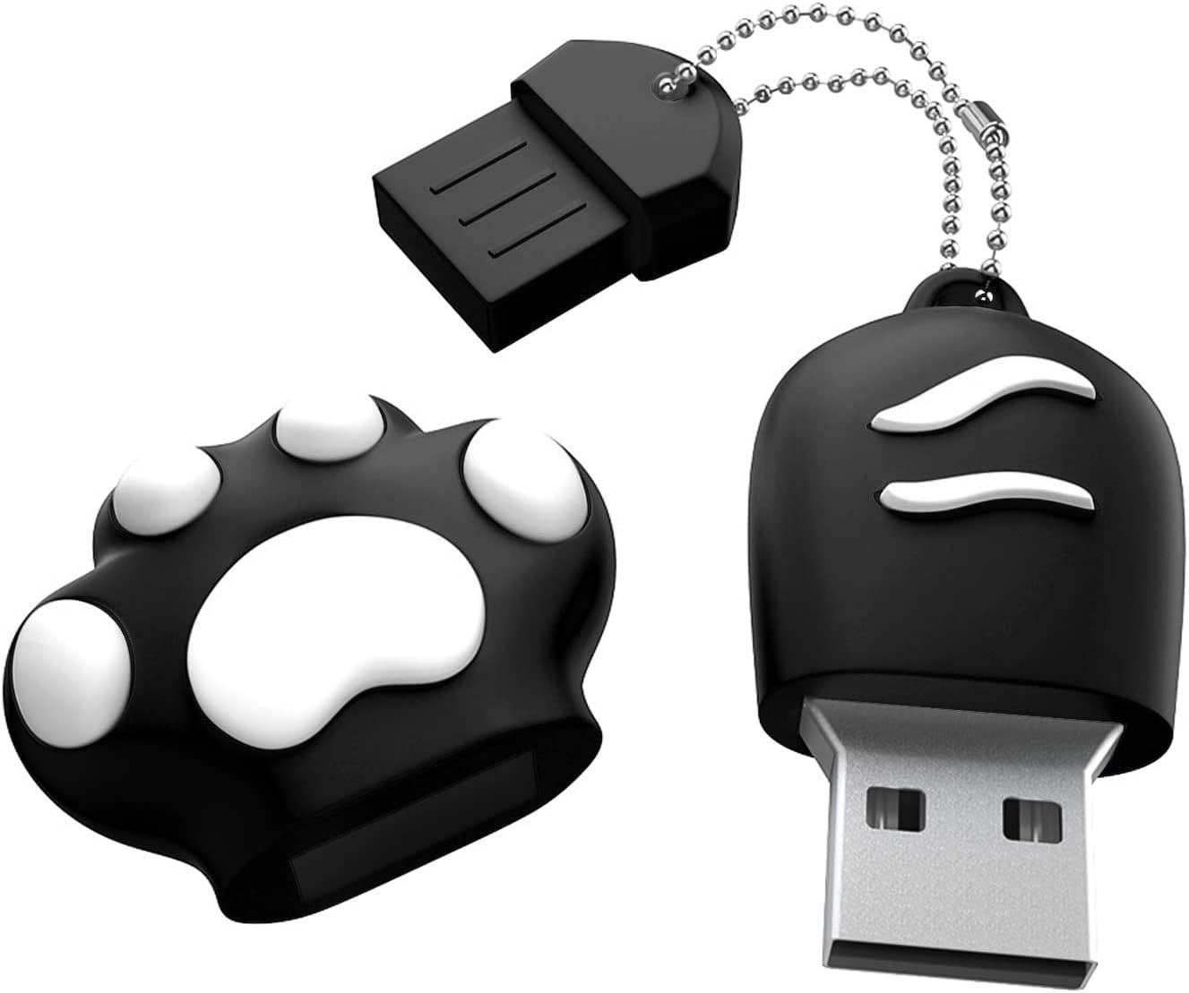 Cle USB 64 Go - Clé USB 2.0 Grande Capacité - MéTal Mini Clef USB MéMoire Externe, Cles USB Pen Drive Portable Flash Drive Originale Stockage des Données pour Ordinateurs, Cadeaux aux éTudiants, Noir