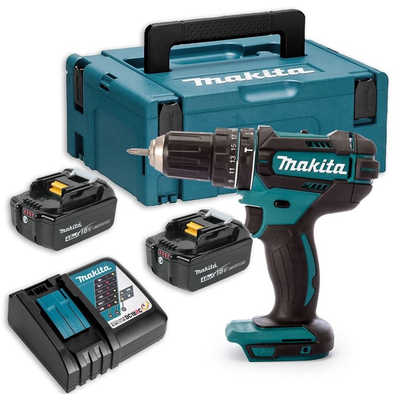 Perceuse visseuse à percussion MAKITA 18V 4.0Ah Ø13mm DHP482RMJ