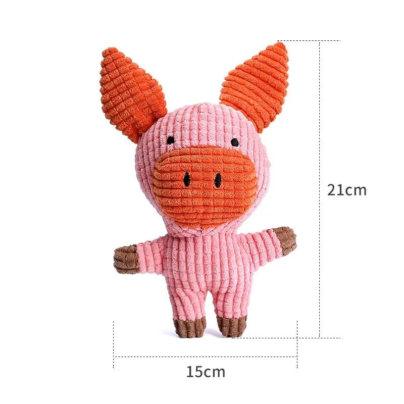 Jouets En Peluche Mignons Pour Animaux De Compagnie,Vache,Lapin,À Mâcher,Sifflement Grinçant,Slaura - Type Pig #A