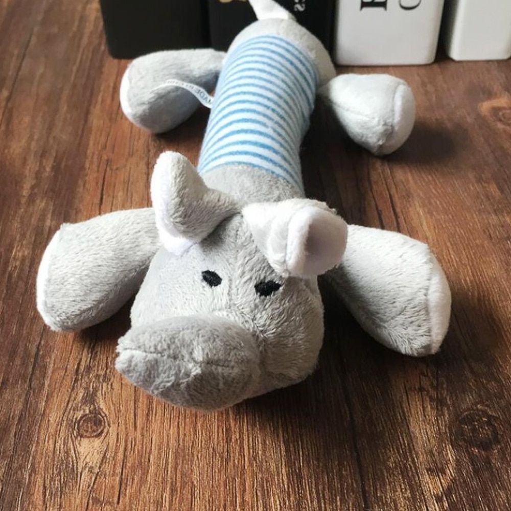 Jouet En Peluche En Forme D'animaux,Jouet Sonore Grinçant,Jouet À Mâcher Durable,Adapté À Tous Les Animaux De Compagnie,Jouet D'entraînement Molaire,Chien Mignon,Chat,Drôle - Type Elephant