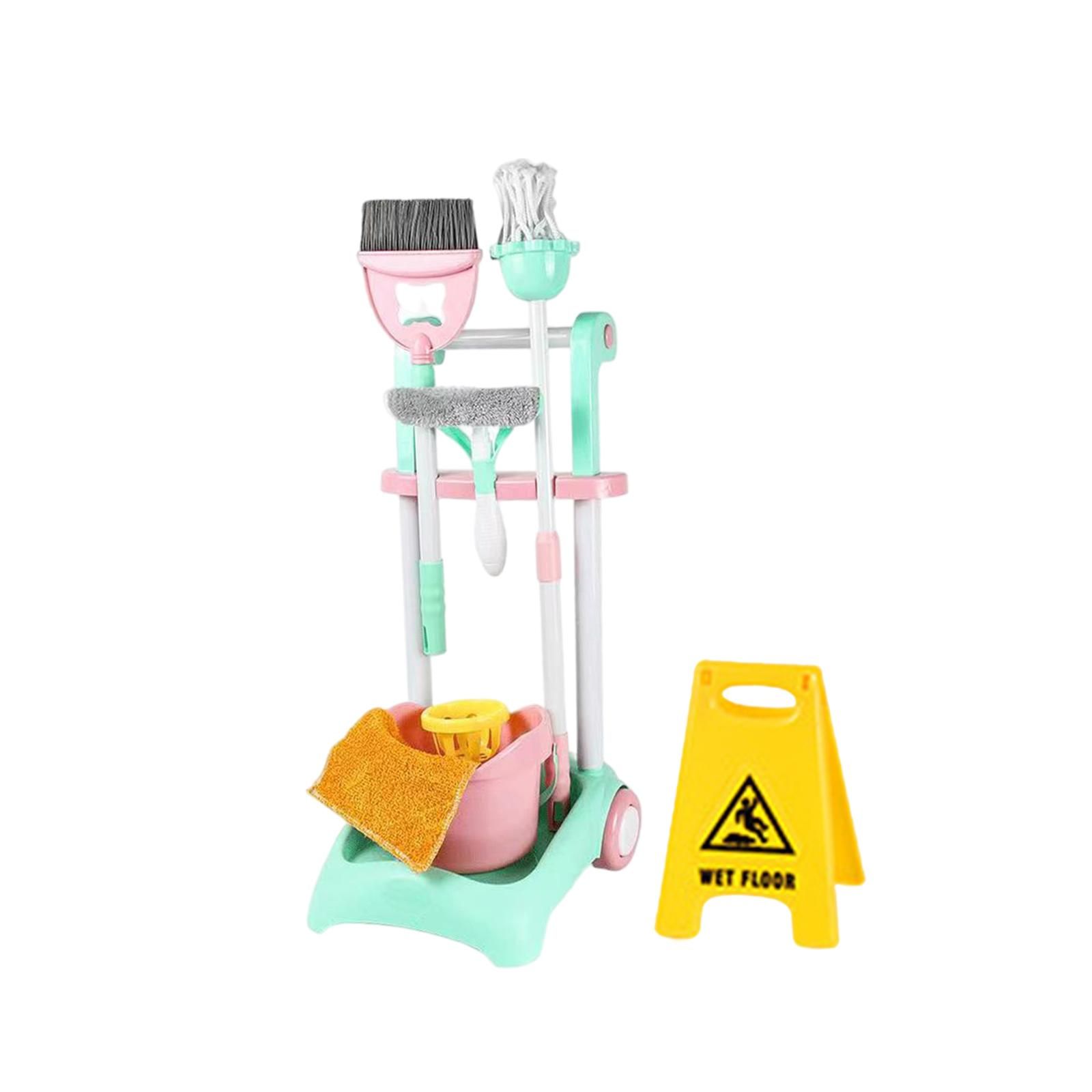  - Ensemble De Nettoyage Pour Enfants Brosse De Taille Pour Enfant Support De Suspension Réaliste Pour Cuisine Jeux Ménagers Enfants Tout-Petit Ré