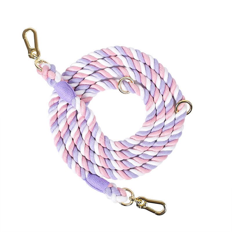 Laisse Arc-En-Ciel Pour Chien,Laisse En Coton Pour Animal De Compagnie Avec Structure En Métal Et Étiquette Suspendue,Adaptée À La Marche Et Au Dressage Du Chien,Accessoi - Type Unicorn-S 210x1.2cm