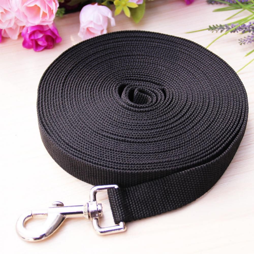 Laisse D'entraînement En Nylon Pour Chien,Fournitures Pour Animaux De Compagnie,Marche,Longue,Obéissance,Rappel,Pieds,6/15/20/30/50/100 Pieds - Type Black-30ft