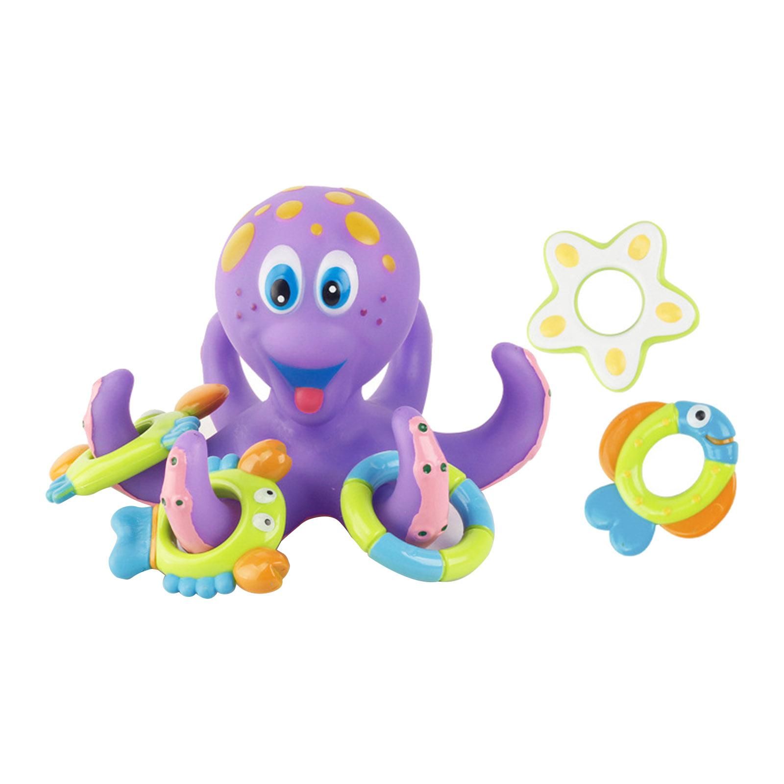  - Fenteer Jouets De Bain Pour Bébé Jouets De Douche Pour Bébés En Bas Âge Octopus Flottant Pour Les Tout-Petits