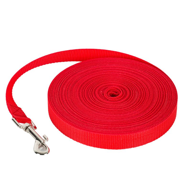 Laisse D'entraînement Pour Chien,En Nylon,Longue Lanière,Corde De Traction Pour Petits Et Grands Chiens,Article En Plomb,10m - Type Rouge-3m