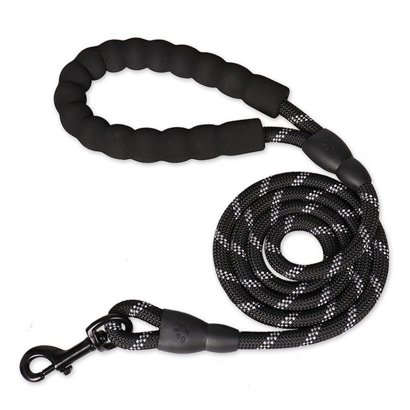 Corde De Traction Pour Animaux De Compagnie,Adaptée À La Marche,À La Course,Au Jogging,À L'entraînement Des Petits Et Grands Chiens,120/150/200 - Type Black-1.0cm 200cm