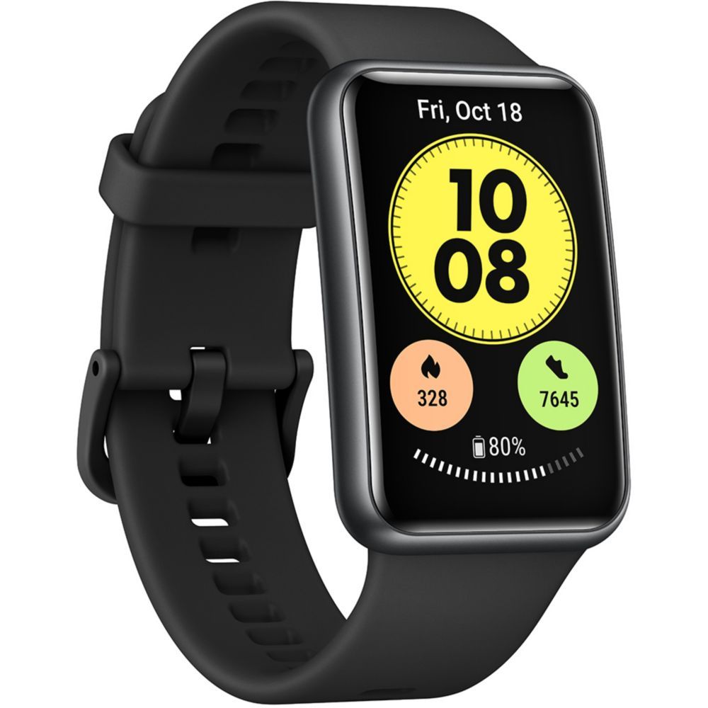 Huawei Watch Fit New Montre Intelligente Avec Bracelet Silicone Taille Du Poignet : 130 210 Mm Affichage 1.64 4 Go Bluetooth 21 G