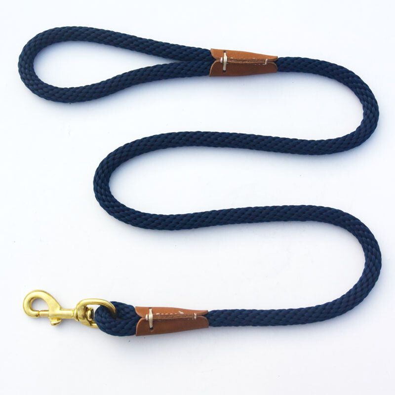 Laisse De Suivi Durable Pour Chiens,En Nylon,Cuir,Corde,Pour L'entraînement Des Animaux Domestiques,Marche,5 Pieds,Pour Moyens Et Grands Chiens,Antidérapante,Rouge,Marron - Type Bleu-1.2width 150cm