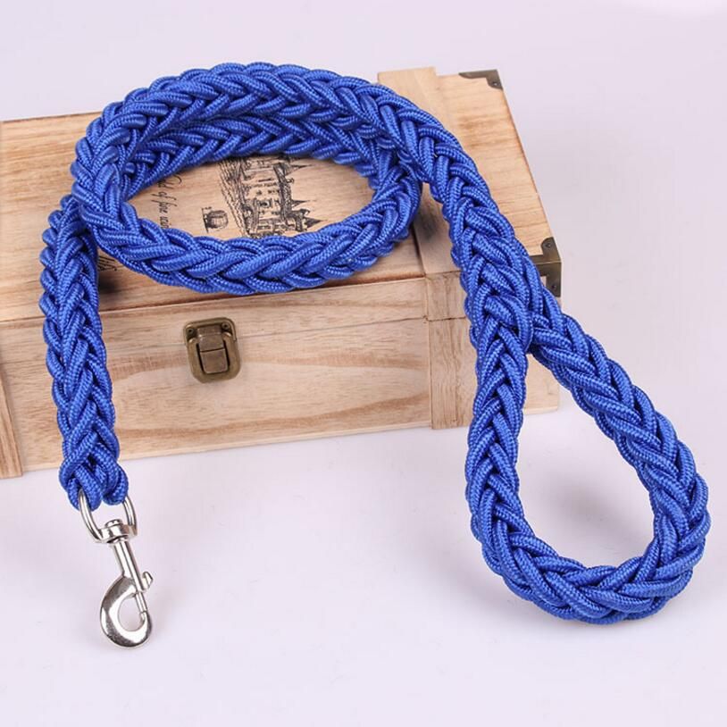 Laisse Tricotée À La Main Pour Grand Chien,Ulen Nylon,Ulde Traction En Fer,Uldorée Pour Animaux De Compagnie,Chiens De Grande Race,Longueur De 1.2m - Type Blue-S