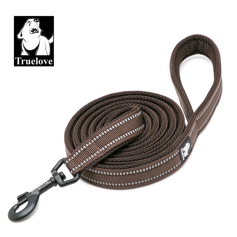 Truelgru- Laisse Sfp En Nylon Souple Pour Chien Et Chat,Collier Coulé,Maille,Entraînement À La Marche,11 Documents,Longueur 110cm,Tll2111 - Type Brown-L