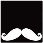Set De 4 Dessous De Verres Carres Moustache By Cbk