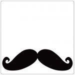 Set De 4 Dessous De Verres Carres Moustache By Cbk