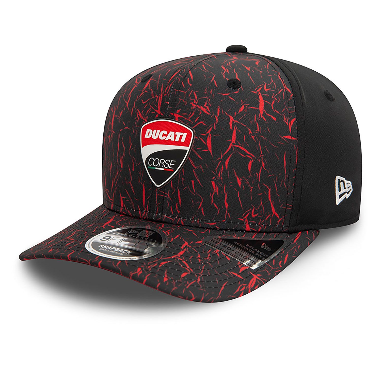 Casquette 9fifty New Era Original Fit Ducati Motor Logo Crinkle All Over Print