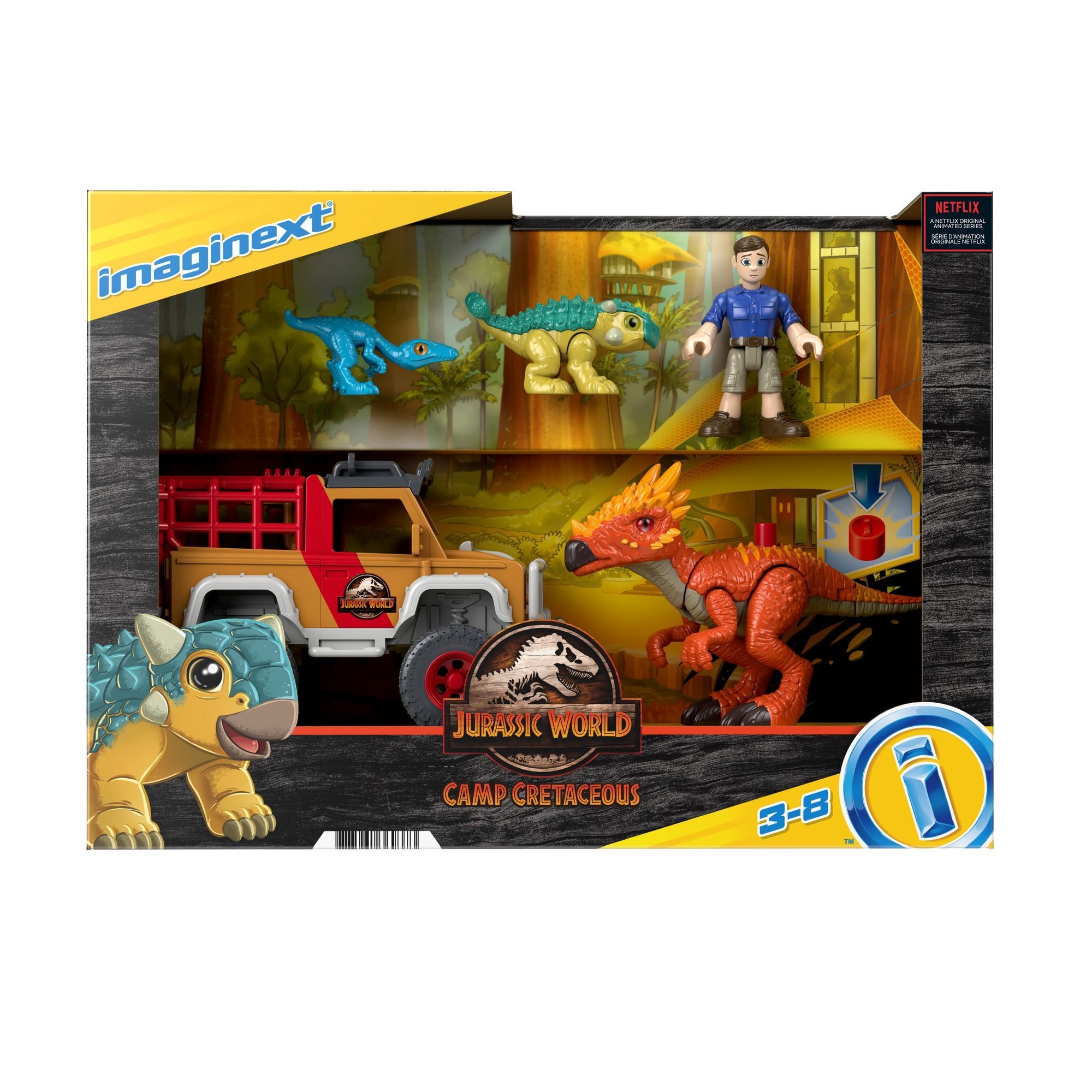 Fisher Price Imaginext Jurassic World : La Colo Du Crétacé Dinosaures Échappés