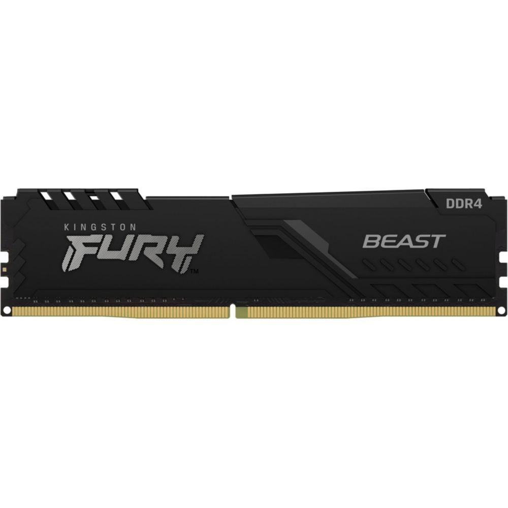 Kingston FURY Beast - DDR4 - kit - 32 Go: 2 x 16 Go - DIMM 288 broches - 3200 MT/s / PC4-25600 - CL16 - 1.35 V - mémoire sans tampon - non ECC - noir Kingston FURY Beast - DDR4 - kit - 32 Go: 2 x 16 Go - DIMM 288 broches - 3200 MT/s / PC4-25600 - CL16 - 1.35 V - mémoire sans tampon - non ECC - noir