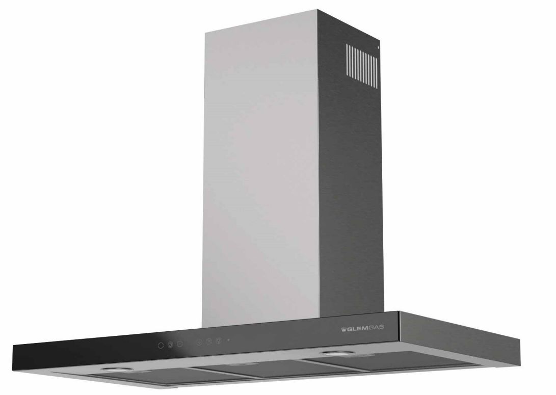 GLEM Hotte décorative murale 90 cm débit 679 m3h GHBS97IX - vue 2