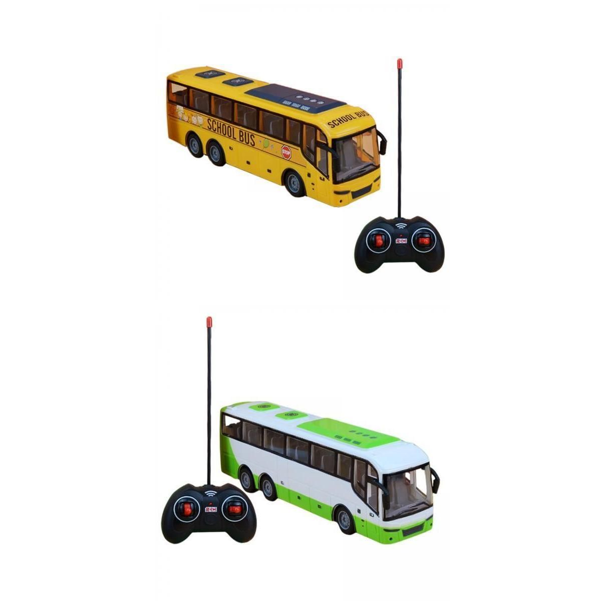  - Perfeclan Jouet D'autobus Scolaire Rc D'apprentissage Précoce Avec Son Et Lumière Pour Cadeaux