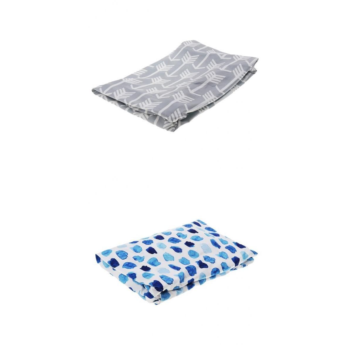  - 2pcs Couvre-Matelas À Langer Couvre-Tapis À Langer En Tricot Pour Filles Garçons