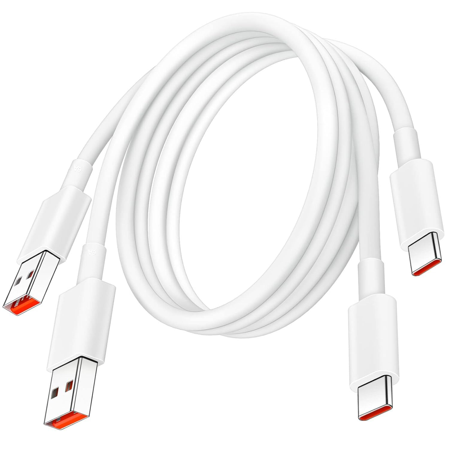 Câble USB C Charge Rapide [1M/Lot de 2],120W 6A USB Type C Câble Charge Turbo pour Xiaomi 14/13T Pro/12T/11T Câble Charge Rapide pour Redmi Note 13 12 11 10 Pro/Mi 13T/12X/11/Pad 6/POCO X5/M6/X6 Pro