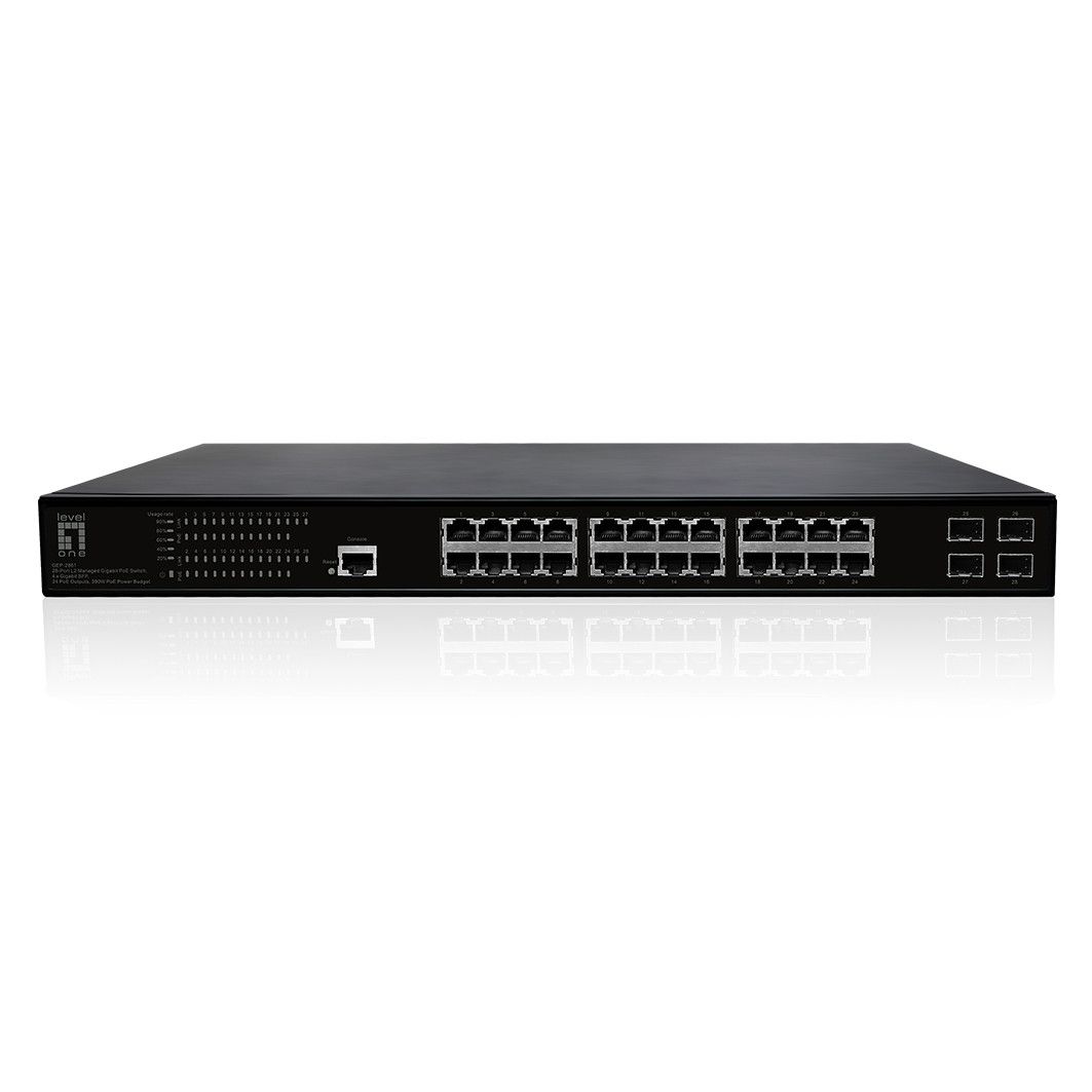 LevelOne GEP 2861 switch di rete Gestito L2 Gigabit Ethernet 101001000 Supporto Power over Ethernet PoE 1U Nero