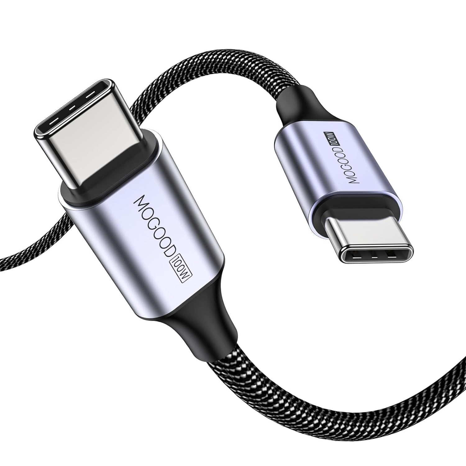 câble USB C vers USB C,mâle C vers mâle C,tressé câble de charge rapide USB C 60W pour iPhone 15/15 Pro / 15 pro Max,MacBook Pro,iPad air 4,Samsung Galaxy S23 s22 s21 ultra (Gris / 3M)