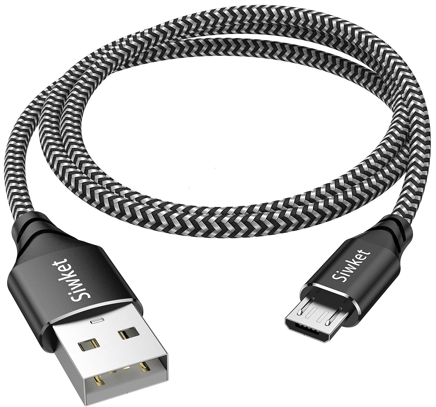 5M Cavo Micro USB Ricarica Rapida 2.4A,Cavo USB in Nylon Supporta QC 3.0 2.0,FCP Compatibile con A10,J6,Huawei P Smart P10 Lite,Honor 9 Lite,Xiaomi Redmi 6A,Redmi 7