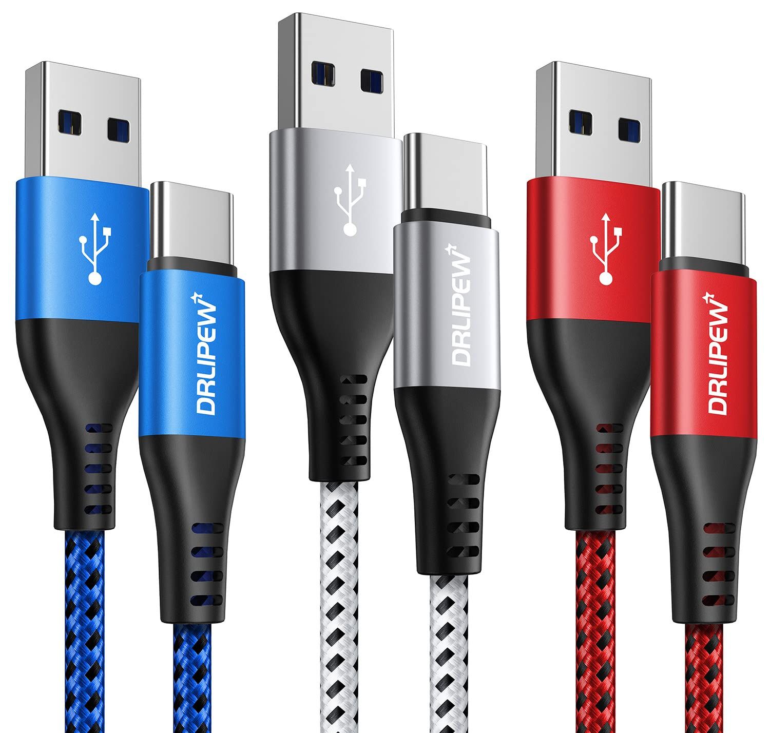 Câble USB C [1M,Lot de 3],Cable Chargeur USB Type C 3A Charge Rapide pour Samsung Galaxy S10 S20 S21FE S22 Plus Ultra S9 S8,A12 A13 A20e A22 A31 A32 A41 A51 A52 A71 A72,A3 A5 2017,Sony Xperia XZ