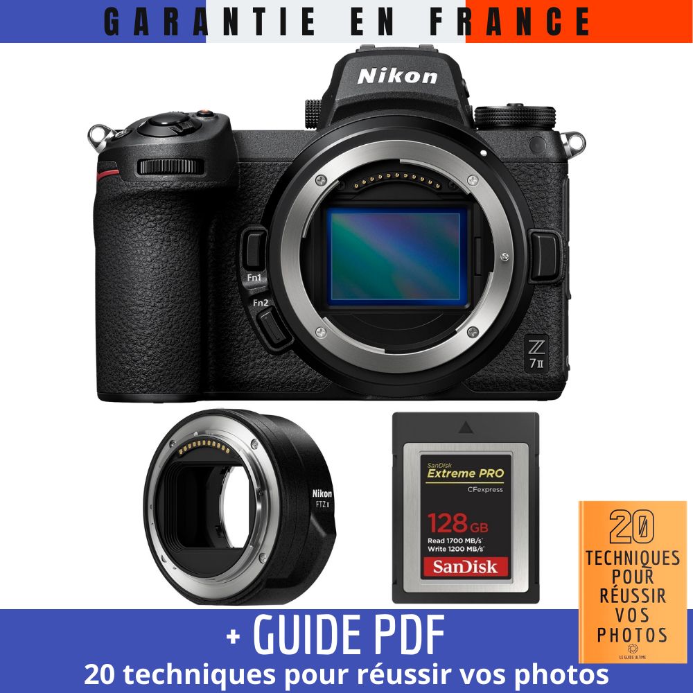 Nikon Z7 II + Nikon FTZ II + 1 SanDisk Extreme PRO CFexpress Type B + Guide PDF 20 TECHNIQUES POUR RÉUSSIR VOS PHOTOS - vue 3