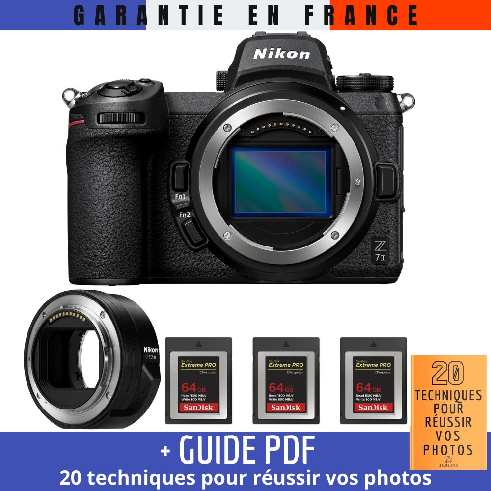 Nikon Z7 II + Nikon FTZ II + 3 SanDisk Extreme PRO CFexpress Type B + Guide PDF 20 TECHNIQUES POUR RÉUSSIR VOS PHOTOS - vue 4