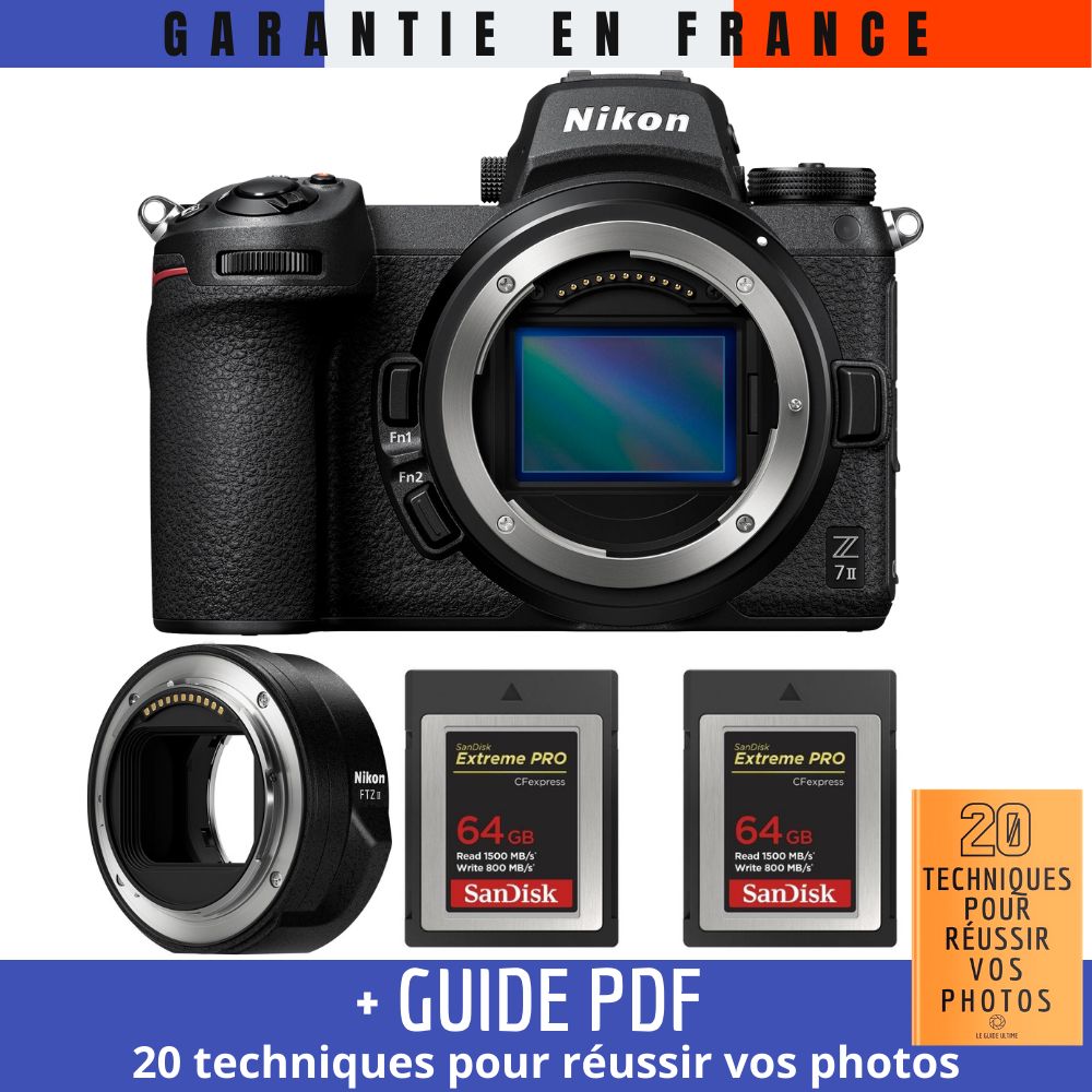Nikon Z7 II + Nikon FTZ II + 2 SanDisk Extreme PRO CFexpress Type B + Guide PDF 20 TECHNIQUES POUR RÉUSSIR VOS PHOTOS - vue 2