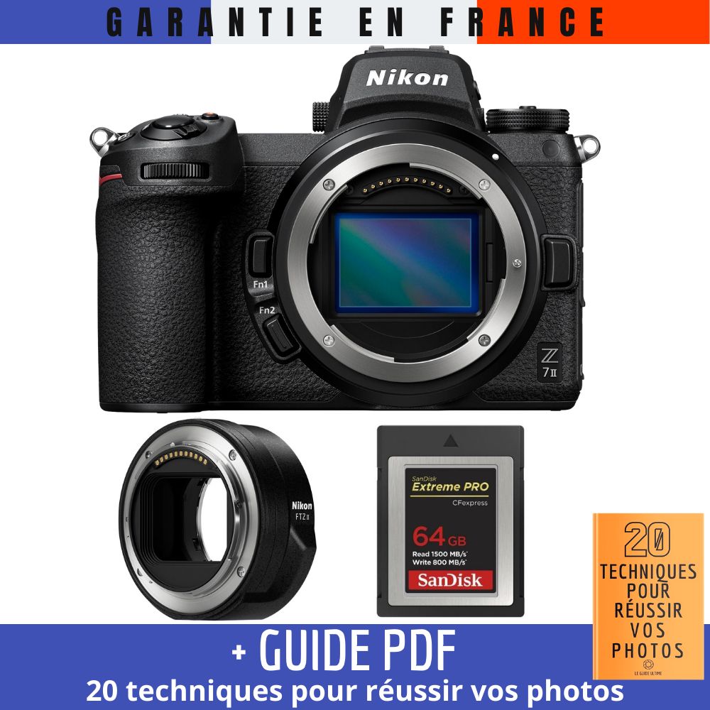 Nikon Z7 II + Nikon FTZ II + 1 SanDisk Extreme PRO CFexpress Type B + Guide PDF 20 TECHNIQUES POUR RÉUSSIR VOS PHOTOS - vue 4