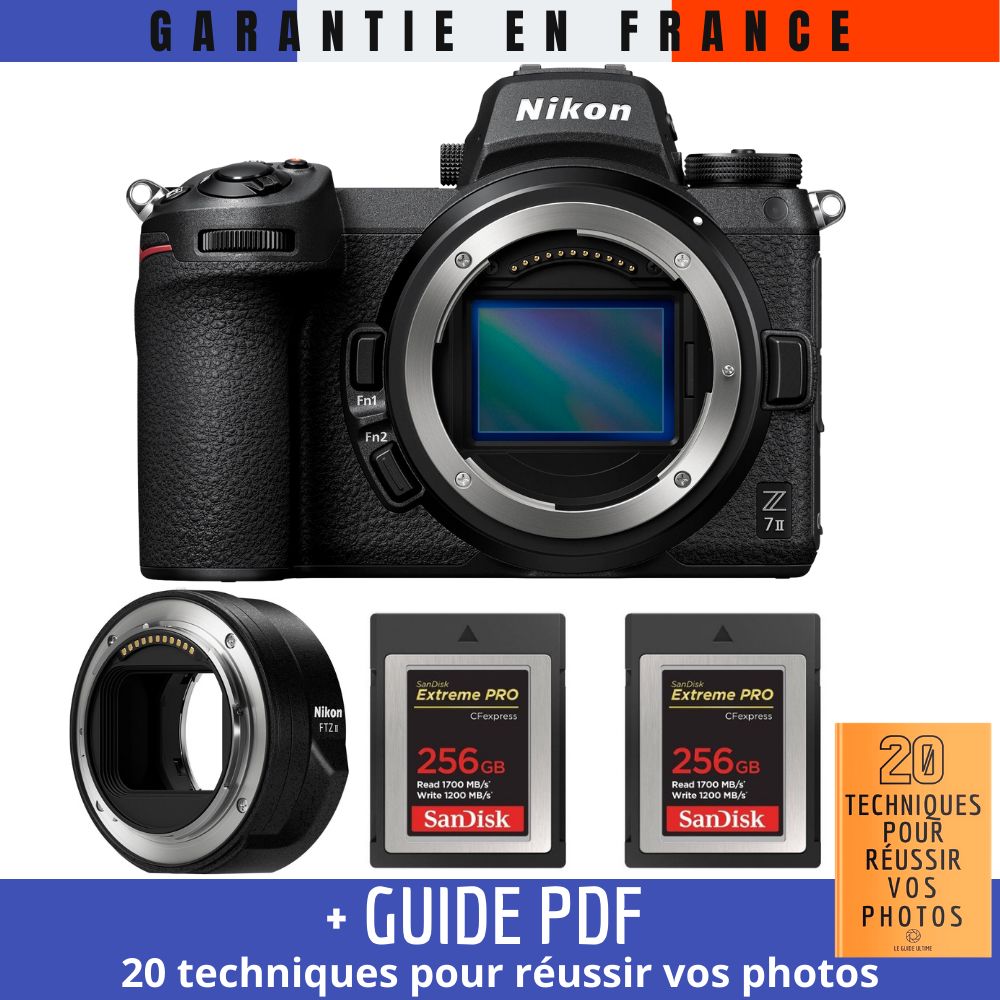 Nikon Z7 II + Nikon FTZ II + 2 SanDisk Extreme PRO CFexpress Type B + Guide PDF 20 TECHNIQUES POUR RÉUSSIR VOS PHOTOS - vue 4