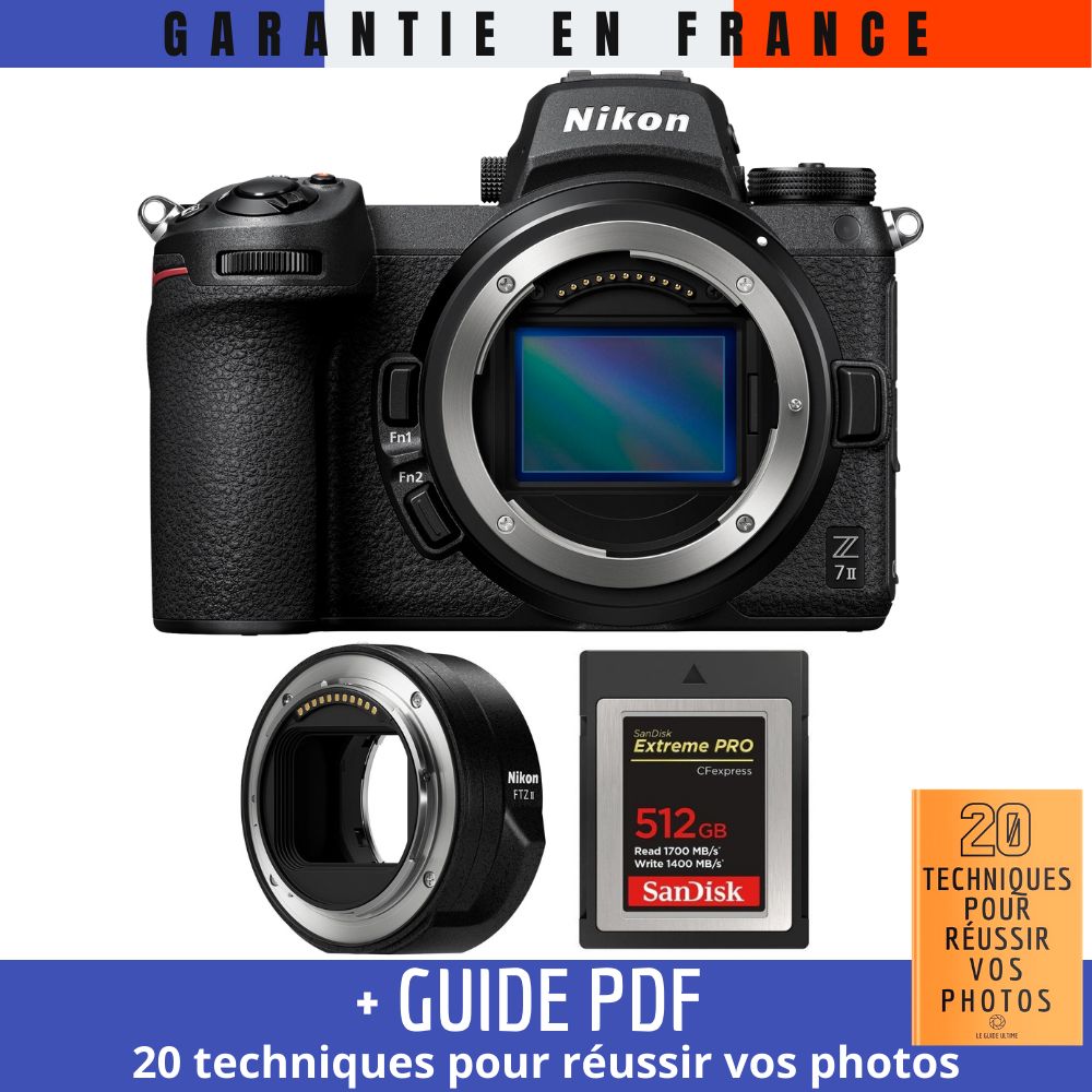 Nikon Z7 II + Nikon FTZ II + 1 SanDisk Extreme PRO CFexpress Type B + Guide PDF 20 TECHNIQUES POUR RÉUSSIR VOS PHOTOS - vue 2