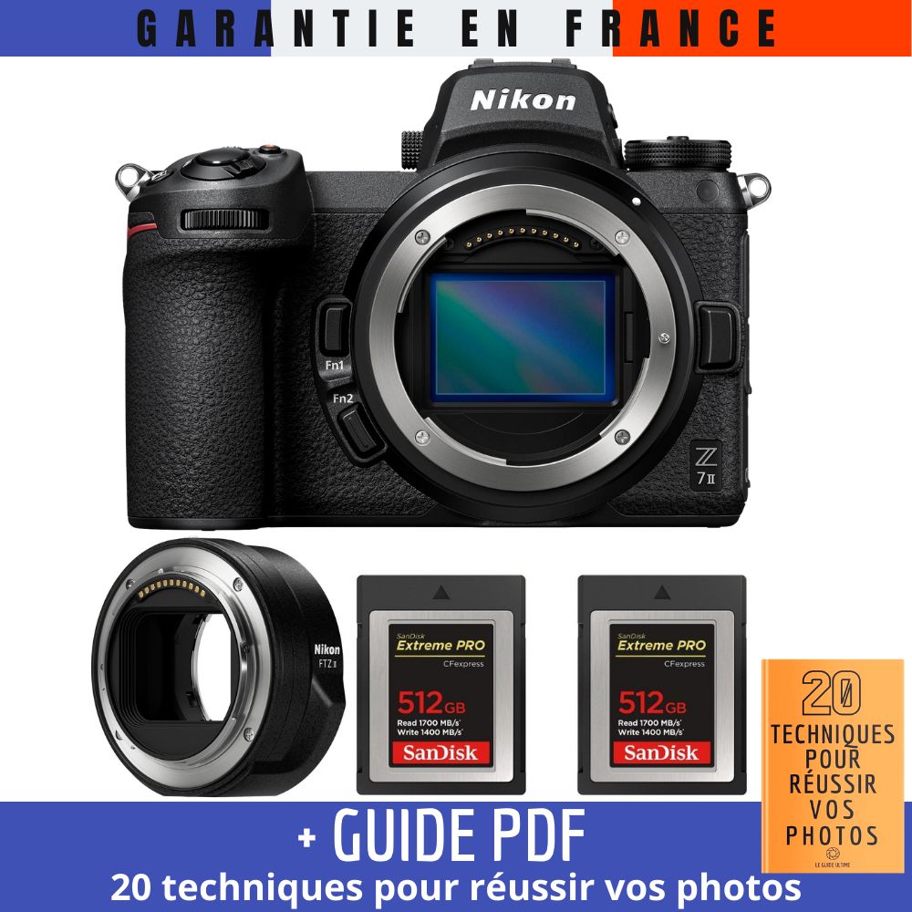 Nikon Z7 II + Nikon FTZ II + 2 SanDisk Extreme PRO CFexpress Type B + Guide PDF 20 TECHNIQUES POUR RÉUSSIR VOS PHOTOS - vue 3