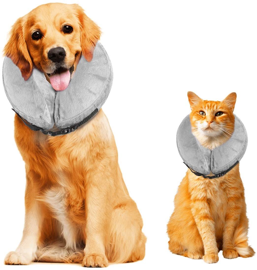 Collier De Protection Gonflable Pour Chiens De Petite Et Moyenne Taille Et Pour Chats, Empêche Les Animaux De Toucher Leurs Points De Suture S