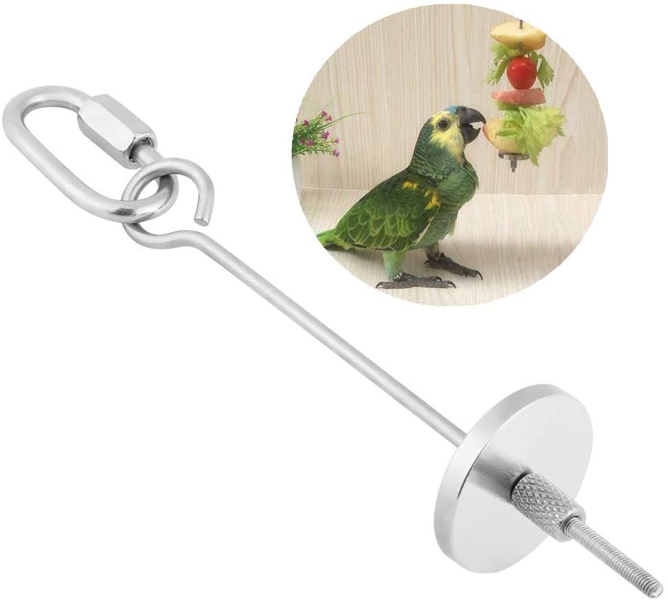 Comparer les prix de Brochette Nourriture Perroquet, Perroquet Fruits Légumes Viande Alimentaire Porte-Bâton Petit Animal Huche Cage Foraging Toy Perroquets Traiter Outil (S)