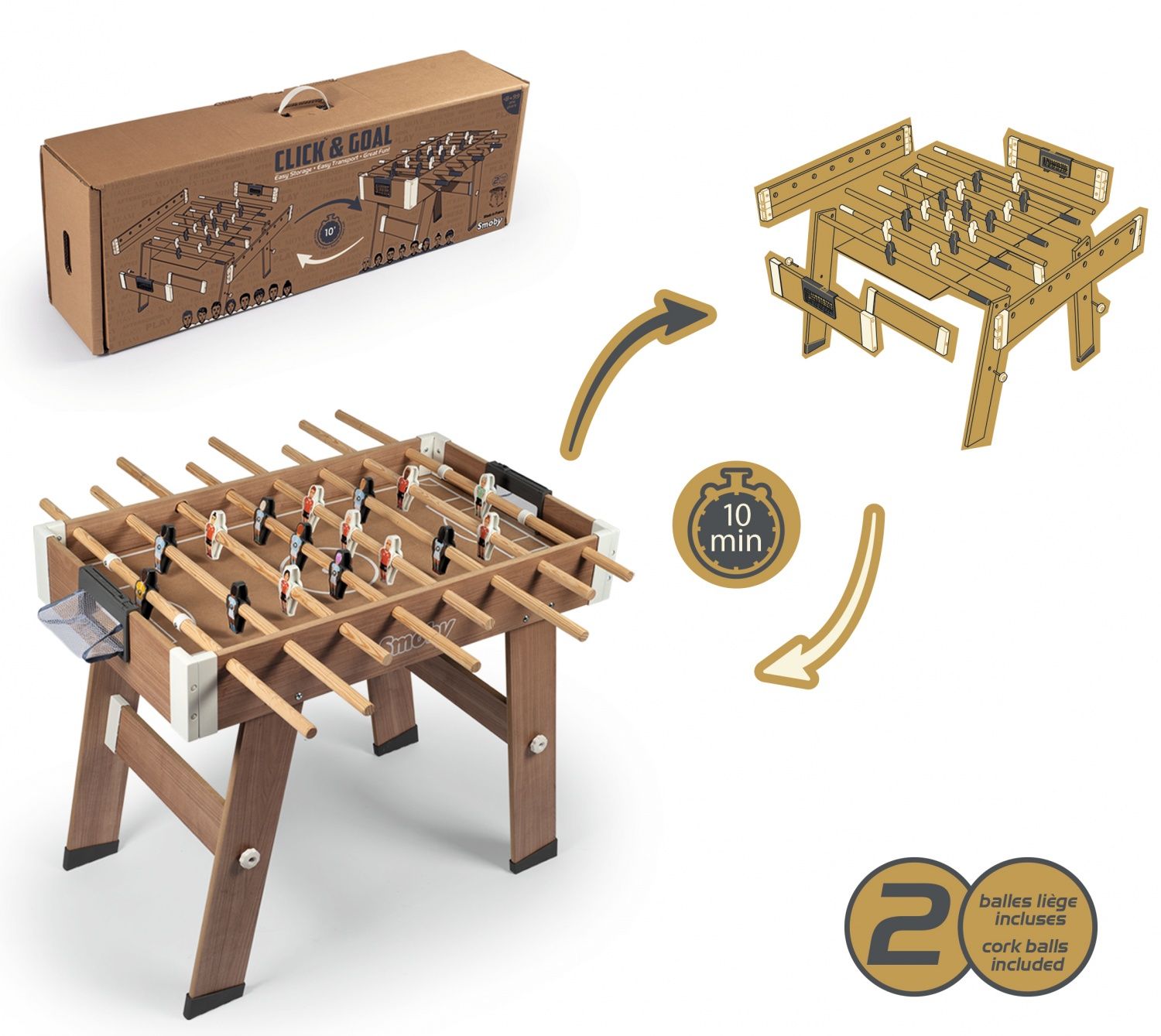 Smoby Baby Foot Click et Goal - vue 2