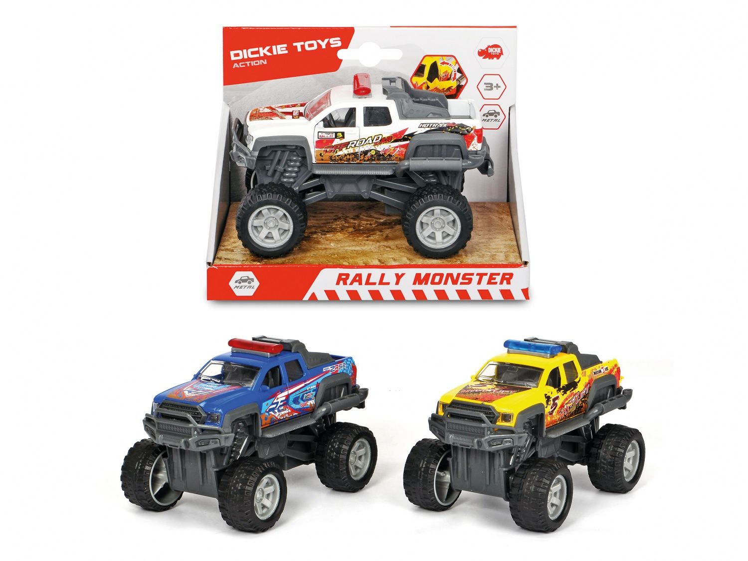 Gamme Dickie Dickie Rally Monster 15cm Asst