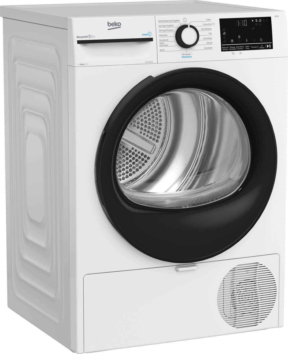 Beko D3H210393W sèche linge Pose libre Charge avant 10 kg A++ - vue 4