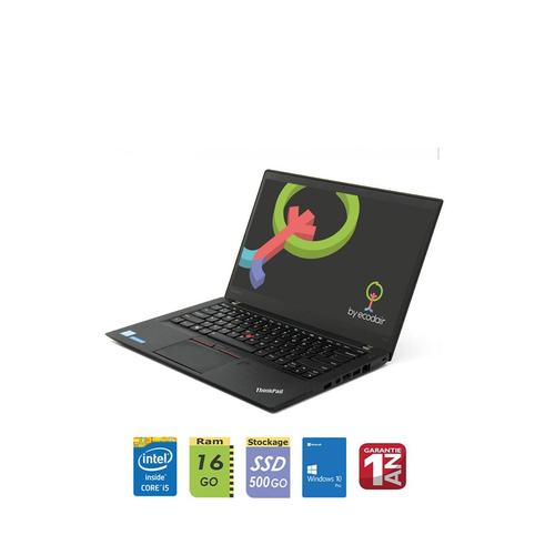 Lenovo Thinkpad T460S 14" Core i5 2,4 Ghz Hdd 500 Go 16 Go Azerty Français