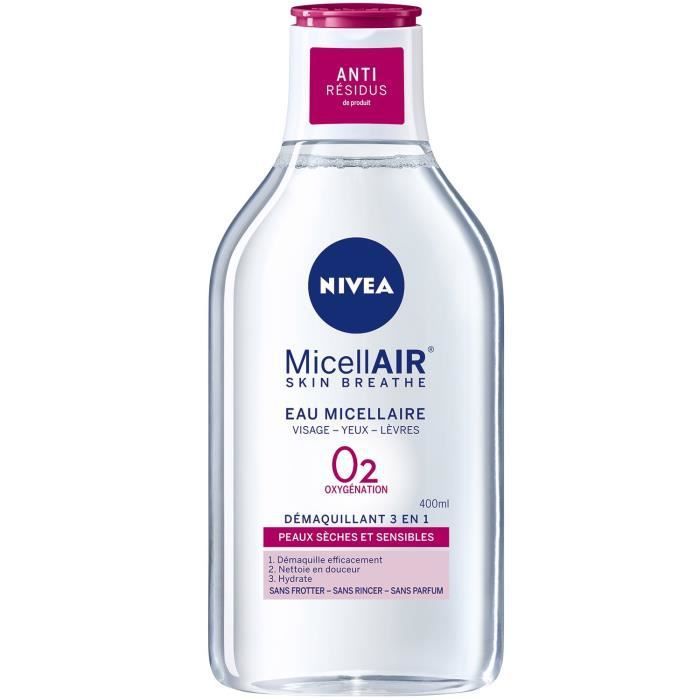Eau Micellaire Démaquillante Peaux Sèches Hydratante Nivea Le Flacon De 400ml