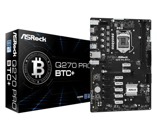 Asrock Q270 Pro BTC+ Intel® Q270 LGA 1151 Emplacement H4 ATX Neuf - vue 4