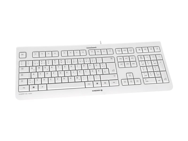 CHERRY KC 1000 - Clavier - USB - Belge - gris clair