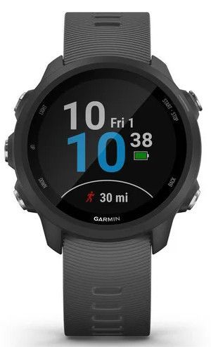 Garmin Forerunner 245 - Noir - Montre De Sport Avec Bracelet - Silicone - Gris - Taille Du Poignet : 127-204 Mm - Affichage 1.2 - Bluetooth, Ant+ - 38.5 G