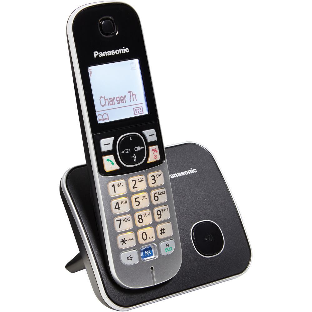 Panasonic KX-TG6811 - Téléphone sans fil avec ID d'appelant - DECT\\GAP - noir