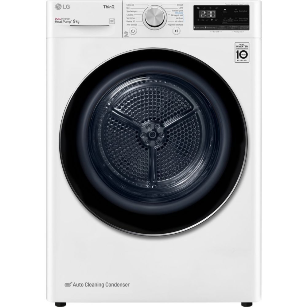 LG sèche linge 9 kg avec pompe à chaleur RH9V50WH - vue 2
