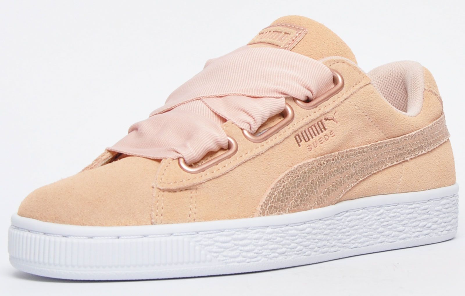 Puma Femmes Cuir Suédé Heart Lunalux Baskets Basses De Ville Chaussures Mode Cuir Suédé Rose 37